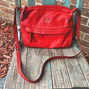 KATE SPADE ♠️ Starla Grant Park Coral Red Leather Crossbody